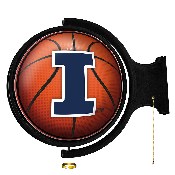 Illinois Fighting Illini: Basketball - Original Round Rotating Lighted Wall Sign, NCILLI-115-11