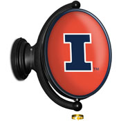 Illinois Fighting Illini: Original Oval Rotating Lighted Wall Sign, FNB-NCILLI-125-01A