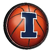 Illinois Fighting Illini: Basketball - Round Slimline Lighted Wall Sign, NCILLI-130-11