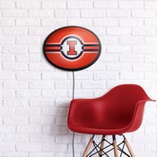 Illinois Fighting Illini: Oval Slimline Lighted Wall Sign, FNB-NCILLI-140-01A