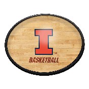 Illinois Fighting Illini: Hardwood - Oval Slimline Lighted Wall Sign, NCILLI-140-12