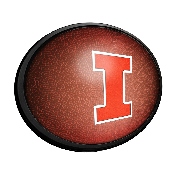 Illinois Fighting Illini: Pigskin - Oval Slimline Lighted Wall Sign, NCILLI-140-21