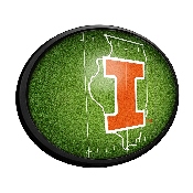 Illinois Fighting Illini: On the 50 - Oval Slimline Lighted Wall Sign, NCILLI-140-22