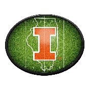 Illinois Fighting Illini: On the 50 - Oval Slimline Lighted Wall Sign, NCILLI-140-22