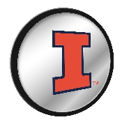 Illinois Fighting Illini: Modern Disc Mirrored Wall Sign, NCILLI-235-01
