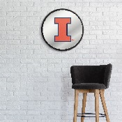 Illinois Fighting Illini: Modern Disc Mirrored Wall Sign, NCILLI-235-01