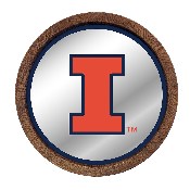 Illinois Fighting Illini: Mirrored Barrel Top Mirrored Wall Sign, NCILLI-245-01