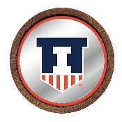 Illinois Fighting Illini: Badge - Mirrored Barrel Top Mirrored Wall Sign, NCILLI-245-02