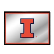 Illinois Fighting Illini: Framed Mirrored Wall Sign, FNB-NCILLI-265-01A