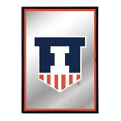 Illinois Fighting Illini: Badge - Framed Mirrored Wall Sign, FNB-NCILLI-275-01A