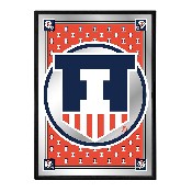 Illinois Fighting Illini: Team Spirit, Badge - Framed Mirrored Wall Sign, NCILLI-275-02