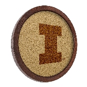 Illinois Fighting Illini: "Faux" Barrel Framed Cork Board, FNB-NCILLI-632-01A