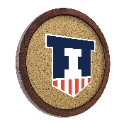 Illinois Fighting Illini: Shield - "Faux" Barrel Framed Cork Board, FNB-NCILLI-632-02A