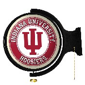 Indiana Hoosiers: Original Round Rotating Lighted Wall Sign, NCINDH-115-01