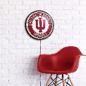 Indiana Hoosiers: Round Slimline Lighted Wall Sign, NCINDH-130-01