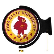 ISU Iowa State Cyclones Rotating Illuminated Team Spirit Wall Sign-Round, FNB-NCIOST-115