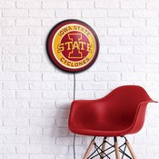 ISU Iowa State Cyclones Slimline Illuminated Team Spirit Wall Sign-Round, FNB-NCIOST-130