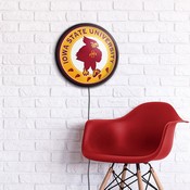 ISU Iowa State Cyclones Slimline Illuminated Team Spirit Wall Sign-Round, FNB-NCIOST-130
