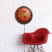 Iowa State Cyclones: Basketball - Round Slimline Lighted Wall Sign, NCIOST-130-11