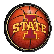 Iowa State Cyclones: Basketball - Round Slimline Lighted Wall Sign, NCIOST-130-11