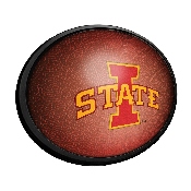 Iowa State Cyclones: Pigskin - Oval Slimline Lighted Wall Sign, NCIOST-140-21