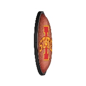 Iowa State Cyclones: Pigskin - Oval Slimline Lighted Wall Sign, NCIOST-140-21
