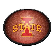 Iowa State Cyclones: Pigskin - Oval Slimline Lighted Wall Sign, NCIOST-140-21