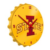 ISU Iowa State Cyclones Team Spirit Bottle Cap Wall Clock-Primary Logo, NCIOST-540-01
