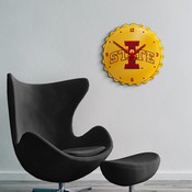 ISU Iowa State Cyclones Team Spirit Bottle Cap Wall Clock-Primary Logo, NCIOST-540-01