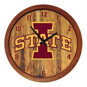 ISU Iowa State Cyclones 20" Barrel Team Logo Wall Clock, FNB-NCIOST-560