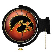 Iowa Hawkeyes: Basketball - Original Round Rotating Lighted Wall Sign, NCIOWA-115-11