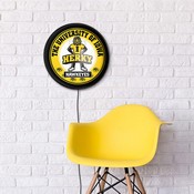 University of Iowa Hawkeyes Slimline Illuminated Team Spirit Wall Sign-Round, FNB-NCIOWA-130