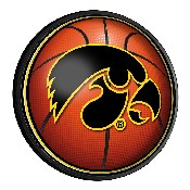 Iowa Hawkeyes: Basketball - Round Slimline Lighted Wall Sign, NCIOWA-130-11