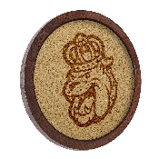James Madison Dukes: Mascot - "Faux" Barrel Framed Cork Board, FNB-NCJMUD-632-02A