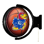 Kansas Jayhawks: Basketball - Original Round Rotating Lighted Wall Sign, NCKANS-115-11