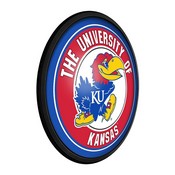 Kansas Jayhawks: Round Slimline Lighted Wall Sign, NCKANS-130-01