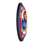 Kansas Jayhawks: Round Slimline Lighted Wall Sign, NCKANS-130-01