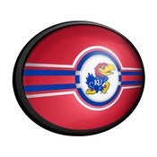 Kansas Jayhawks: Oval Slimline Lighted Wall Sign, FNB-NCKANS-140-01A