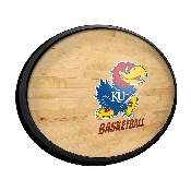 Kansas Jayhawks: Hardwood - Oval Slimline Lighted Wall Sign, NCKANS-140-12