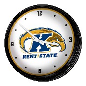 Kent State Golden Flashes: Retro Lighted Wall Clock, NCKENT-550-01
