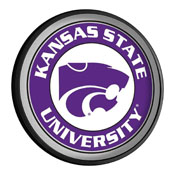 Kansas State Wildcats: Round Slimline Lighted Wall Sign, FNB-NCKNST-130-01A