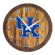Kentucky Wildcats: Faux Barrel Top Wall Clock, NCKWLD-560-01