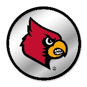 Louisville Cardinals: Modern Disc Mirrored Wall Sign, FNB-NCLOUS-235-01A