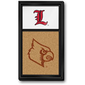 Louisville Cardinals: Script L Dual Logo - Cork Note Board, NCLOUS-640-03B