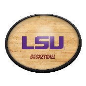 LSU Tigers: Hardwood - Oval Slimline Lighted Wall Sign, NCLSUT-140-12