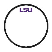 LSU Tigers: Modern Disc Dry Erase Wall Sign, NCLSUT-612-01