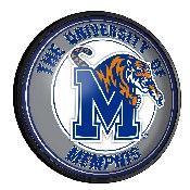 Memphis Tigers: Round Slimline Lighted Wall Sign, NCMEMP-130-01