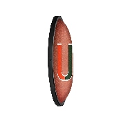 Miami Hurricanes: Pigskin - Oval Slimline Lighted Wall Sign, NCMIAM-140-21
