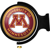 Minnesota Golden Gophers: Original Round Rotating Lighted Wall Sign, NCMINN-115-01