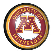 Minnesota Golden Gophers: Round Slimline Lighted Wall Sign, NCMINN-130-01